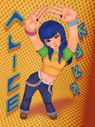 Alice from Dance Dance Revolution illustration