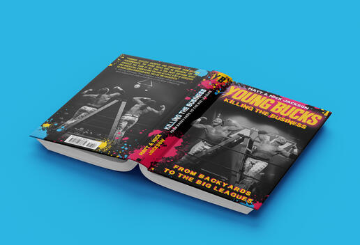 Redesign of Young Bucks Books dustcover mockup