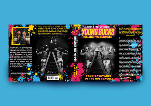 Redesign of Young Bucks Books dustcover flat
